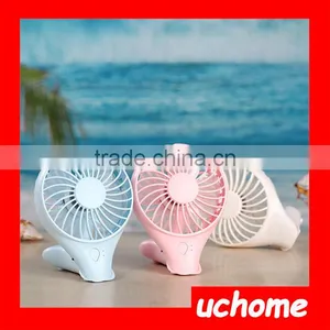 UCHOME New Foldable Promotional Led Low Voltage Animal Portable Handheld Plastic Mini Hand Fan Led Handheld Mini Fans thumbnail-1