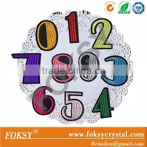 Hot Sale Colorful Numbers 0-9 Design Patch Embroidered thumbnail-1