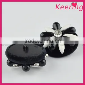 Keering-made New Arrival Black Handmade Sew on Fancy Decorative Buttons for Fur Coat WBKA-301 thumbnail-3