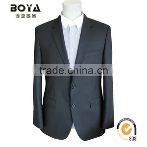 2015 New Arrival TR Grey Fabric Jacket & Blazer for Mens With Notch Lapel Men Blazer Suit thumbnail-5