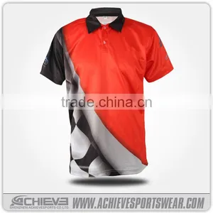 Polyester Polo Golf Shirts/sublimated Golf Shirts/moisture Wicking Golf Shirt thumbnail-4