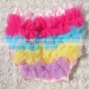 Hot Sale Boutique Chiffon 100% Cotton Baby Ruffle Bloomers thumbnail-6