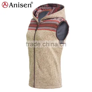 Plus Size Clothing Polyester Fleece Hooded Women Vest thumbnail-3