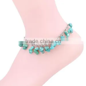 High End Crashed Garnet Stone Anklet Diy Natural Chip Stone Beads Anklet Bracelet for Women Jewelry 2016 thumbnail-4