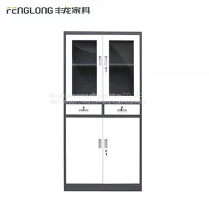 4 Glass Door With 2 Drawer Filing Cabinet Made in China thumbnail-1