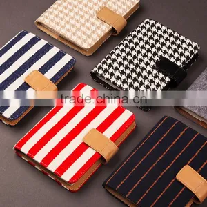 2017 New Style A5/A6 Cloth Cover Daily Planner/weekly Planner With Clasp/loose Leaf Metal Clip thumbnail-1