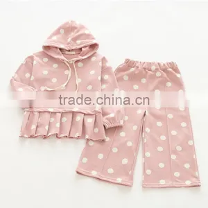 New Style Polka Dots Cotton Wholesale Girls Clothing Sets thumbnail-5