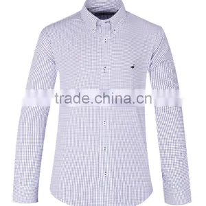 2017 Men's Long Sleeve Checked Casual Shirt Wholesale thumbnail-2