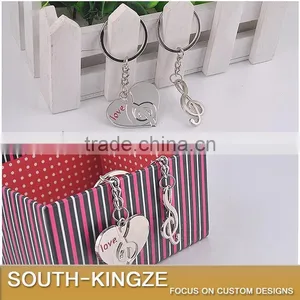 Lover Music Note Hearts Keychain thumbnail-1