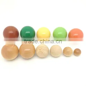 Quality Round Ball Decorations Custom Painted Wooden Bead Craft thumbnail-4