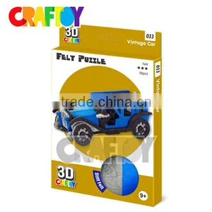 Craft Project for Kids 3D Felt Puzzle Vintage Car thumbnail-1
