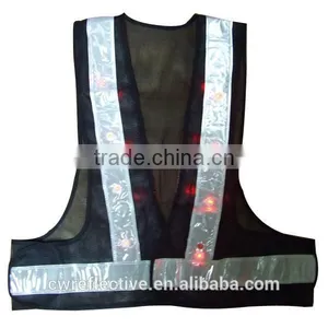 New Designing High Visibility Black Reflective Safety Vest for Children thumbnail-3