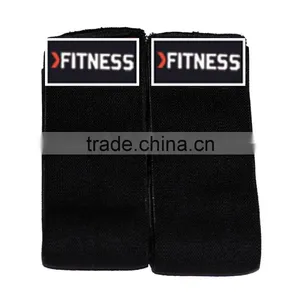 Power Weight Lifting Elasticated Knee Bandage Wraps Gym Training Straps Support thumbnail-1