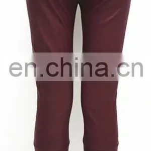 2015 Elegant Fashion Ladies Tight Black Stretch Leather Pants Wholesale Leather Leggings thumbnail-2