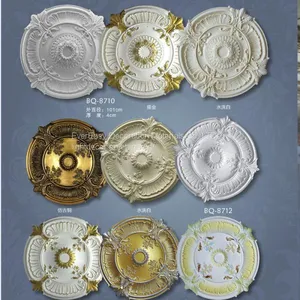 Polyurethane Resin Plaster Ceiling Medallion LED Lamp Decoration Exterior Cornice thumbnail-2