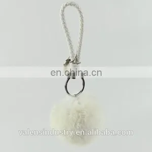 Customized Design OEM/ODM Wholesale Faux Fur Pom Poms Www Pom Com Keychain Girls' Bag Accessory Car Pendant thumbnail-4
