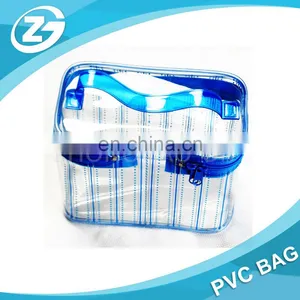 Hot Sale Cheap Customized Transparent PVC Big Cosmetic Bag thumbnail-5