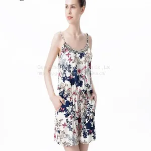 Spaghetti Strap Floral Print Casual Chiffon Jumpsuit thumbnail-3