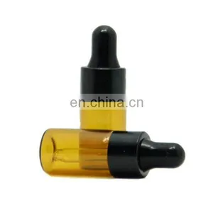 3ml Refillable Mini Amber Glass Essential Oil Bottles Dropper Bottles Vials With Eyed Dropper thumbnail-2