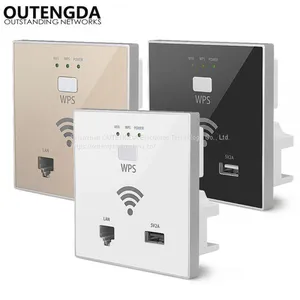300Mbps Best Reliable Design POE 100v/220v in Wall AP WiFi Access Point for Hotel Wifi Hotspot WISP WPS Wireless AP Router for Hotel thumbnail-3