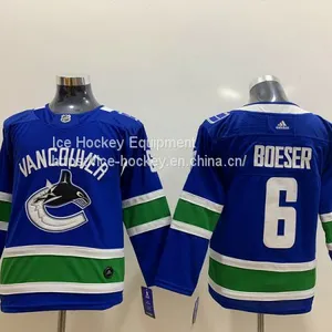 Vancouver Canucks #6 Boeser Kids Blue Jersey thumbnail-1