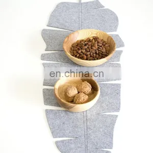Customize Differen Shape Felt Table Runner Vegetable Runner Banana Leaf ModernTable Decor thumbnail-3