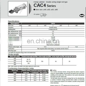 CKD Clamp Cylinder CAC4-B-50B-100N-T0H-D-Y thumbnail-4