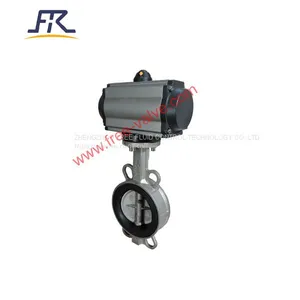 Pneumatic Wafer Type Rubber Lined Butterfly Valve DN65-PN10 thumbnail-3