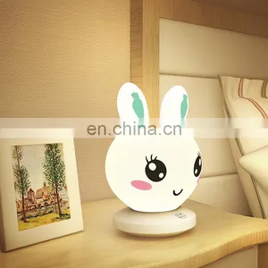 Lovely Cute Mini LED Kids Rabbit Shaped Night Desk Lamp Remote Control Led Touch Night Table Lights for Decoration thumbnail-5