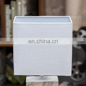 Popular Custom Logo Cheap Cuboid Pillar Custom Vintage Relief White Marble Table Lamp Porcelain for Home Decor thumbnail-2
