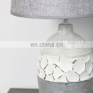 European Modern Design Vintage Ceramic Reading Lamp Grey Porcelain Table Lamp for Home Decor thumbnail-5