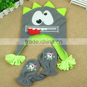 2016 New Cheap Fashion Two-pieces Poral Fleece Hat & Glove Sets thumbnail-1