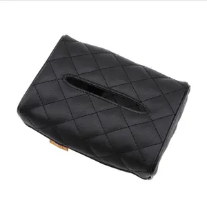 Wholesale Creative Car Sun Visor Tissue Box Napkin Storage Holder for Car Seat Back Mounted Hanging Paper Towel Cover thumbnail-5