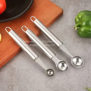 Stainless Steel 4-Piece Carving Knife Watermelon Cantaloupe Scoop for Cutting and Scooping thumbnail-4