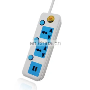 Hot Sell 13A Power Socket 3M Cords Universal Extension Socket Coloful thumbnail-1