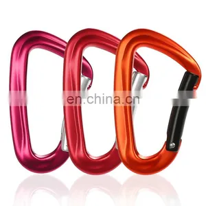 JRSGS Personalized Locking Aluminium Carabiner Clip for Outdoor Hammock Snap Hook 12KN Customized LOGO S7801 thumbnail-4