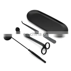Hot Sale Wholesale Metal Brass Stainless Steel Gold Black Rose Gold Set Accessories Wick Trimmer Candle Snuffer thumbnail-1