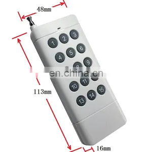 Remote Control Toys White Shell Learning Code/Fixed Code 15 Buttons 433 92MHZ DC12V Wireless RF Remote Control thumbnail-4