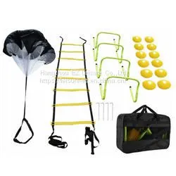 Hot Selling Cheap Football Fitness Feet Training Ladder With Bag and Drag Parachute Exercise Gym Speed And Agility Training Set thumbnail-1