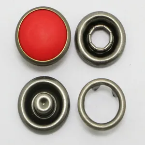 333#11.7mm Hard Pearl Snap Button Brown Color for Denim Shirs for LEE Logo thumbnail-3