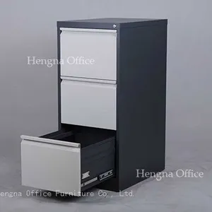 Modern White Office Filing Cabinet for Hobart Creative Studio, 2 Drawer Vertical Storage, Seamless Welding With Gooseneck Handle thumbnail-1