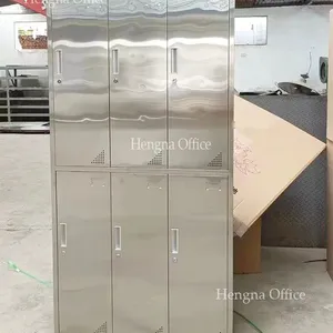 Water Proof Heavy-Duty Thickened Stainless Steel Employee Lockers With Makeup Mirror Design for Offices & Workplaces-OEM/ODM thumbnail-2