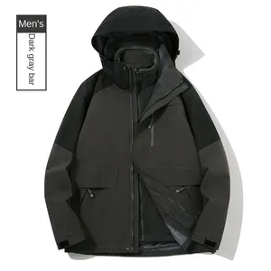 Outdoor Camping, Hiking, and Travel Two-piece Rechargeable Clothing - Stand up Zipper, Logo Printed Three in One Workwear Wholesale thumbnail-4