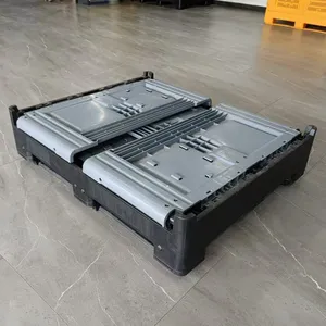 Foldable Plastic Pallet Container Waterproof for Food & Beverage Export Logistics thumbnail-1
