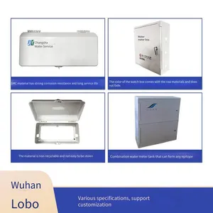 Lubao Smc Fiberglass Water Meter Box Manufacturer for Rural Tap Water Pipeline Network Renovation, Wall-mounted and Exposed Installation for Household Use thumbnail-3