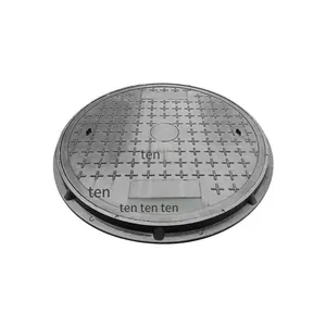 Round/Square Resin Hinge SMC/BMC Square Fiberglass Composite Material Manhole Cover thumbnail-1
