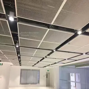 Customizable Metal Aluminum Wire Mesh for Ceiling Decoration in 4 Hotel Stores, U-shield, Lightweight and Beautiful, Suitable for Exterior Wall Decoration thumbnail-2