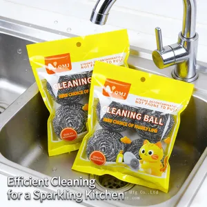 High Quality Scouring Pad Washing Dishes Household Cleaner Kitchen Sponge Green Scouring Pad thumbnail-3