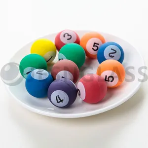 Factory Wholesale Various Design High Bouncy Ball Billiards Bouncy Toy Rubber Balls thumbnail-4