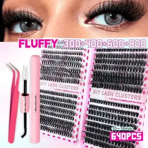 False Eyelashes Glue Set, Voluminous False Eyelashes, Popular False Eyelash Set, Party Music Festival Concert False Eyelashes thumbnail-2